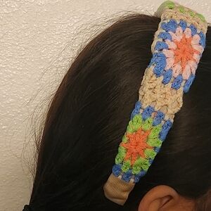 Multicolor Crochet Floral Headband